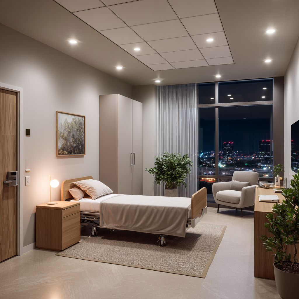 Medical detox treatment room at Harmony Healing Treatment in Garden Grove, California